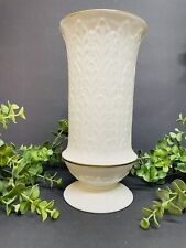 VTG Lenox Vase Footed 24k Gold Trim USA Embossed Acanthus Leaf Tall Large picture