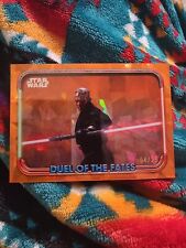 2024 Topps Star Wars Chrome Sapphire ORANGE /25  DARTH MAUL DUEL OF THE FATES picture