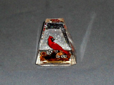 Red cardinal in lucite paperweight made in Canada 4