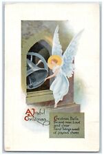 Columbia Missouri MO Postcard Christmas Angel Ringing Bell 1920 Posted Antique picture