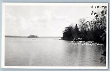 Solon Springs Wisconsin WI Postcard RPPC Photo St. Croix Lake c1940's Vintage picture