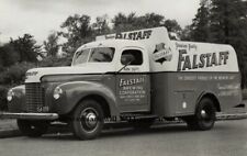 Vintage Falstaff Beer Truck PHOTO Bar Sign Ad St Louis Brewery 1942 picture