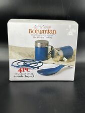 Denmark New Bohemian the spirit of cooking 4pc set Stainless Blue Salt, Rest picture
