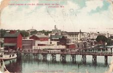 Janesville WI Wisconsin, Steamboat Landing 4th Ave Bridge, Vintage Postcard picture