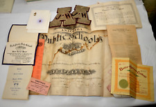 Butte Anaconda HighSchool Lot MT 1920s Antique Diploma Ticket Varsity Letter picture