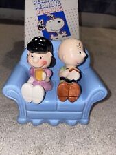 Peanuts Charlie Brown & Lucy 1966 Vintage Salt & Pepper Shaker Set Rare Ceramic picture