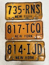 Three Different NY New York License Plates 1973-1980 Style picture