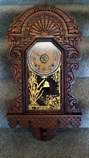 Antique 1905 Sessions Gingerbread Wall Clock - SEE VIDEO - RUNS - ALL ORIGINAL picture