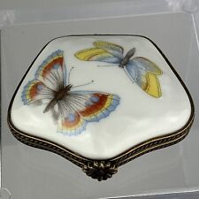 LIMOGES France Vintage Butterfly 2-1/4
