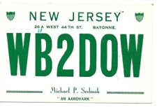 QSL  1963    Bayonne    New Jersey    radio card picture