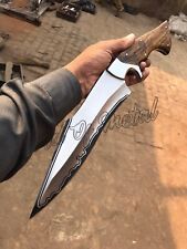 LOM CUSTOM HANDMADE HIGH CARBON STEEL ROSE WOOD SURVIVAL HUNTING BOWIE W/ SHEATH picture