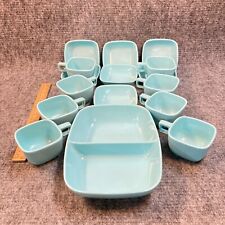 Brookpark Modern Design 16 Pcs Cups Bowls & Serving Dish Turquoise Blue Melamine picture
