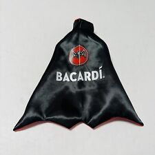 Bacardi Rum Bat Cape Logo Advertisement Bottle Cape Satiny Black Red 8x9” NEW picture