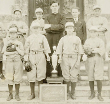 Rare 1928 Sharon Massachusetts Baseball Team RPPC Postcard Giants Champions MA picture