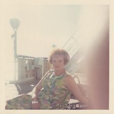 1960's Woman FOUND PHOTOGRAPH Color  Finger Snapshot VINTAGE 93 1 J picture