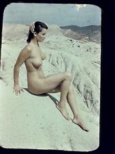 Vintage 1950s Busty Nude Model Color Slide picture