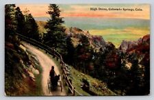 c1910 Birds Eye Aerial View Horse Buggy High Drive  Colorado Springs P661 picture