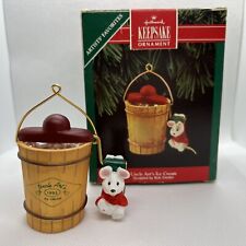 Vintage 1992 Hallmark Handcrafted Ornament 'Uncle Art's Ice Cream' picture