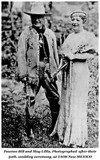 Postcard Taos New Mexico NM Pawnee Bill and May Wedding Ceremony Reprint #77492 picture