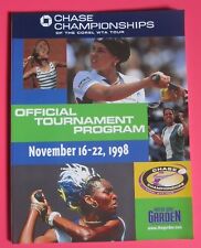 CHASE CHAMPIONSHIPS OFFICIAL TENNIS TOURNAMENT PROGRAM 1998 MADISON SQ GARDEN picture