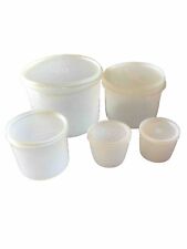 Vintage 5pc Tupperware Round Nesting Canisters 263 264 265 266 267 with Lids picture