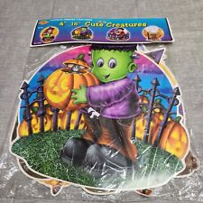 VTG Beistle Creation halloween decor 4pc 16” cute creatures Cut Outs 2000 picture