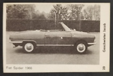 Fiat Spider Car Cars of 1966 Card #29 (VG Soft Corners) picture