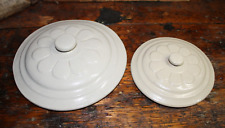 Red Wing Crock  Lids Daisy Pedal Design Fits 1 Gallon Crock & 1/2 ? LOT of 2 picture