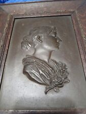 antique bronze wall plaque Classical Female Profile picture