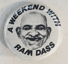 Vintage 1982 A Weekend with Ram Dass Pinback Button picture