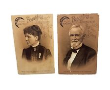 Dr. Harter's Tonic JEFFERSON DAVIS Confederacy Trade Card AND DAUGHTER Civil War picture