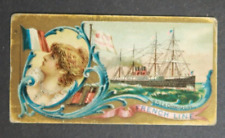 SS La Champagne French Line Ocean River Steamers Tobacco Card Duke's Cigarette picture