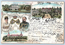 Thuringia Germany Postcard Greetings from Gotha King Queen c1890's Multiview picture