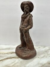 Vintage Largo Artist signed Western Cowboy Sculpture 10X 4.5 picture