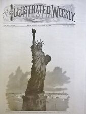 1886 STATUE OF LIBERTY ENLIGHTENING THE WORLD OCTOBER 30 ILLUSTRATED WEEKLY picture