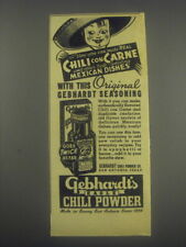 1946 Gebhardt's Eagle Chili Powder Ad - Now you can make real Chili con carne picture