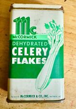 Vintage 1946 McCormick Celery Flakes Tin 4 Inches Tall picture