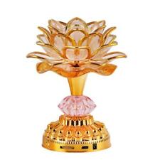Colorful LED Lotus Chinese Buddhist Songs Prayer Lamp Temple Music Light picture