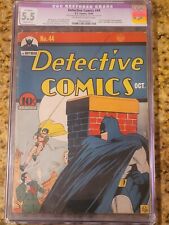 1940 D.C. Comics Detective Comics 44 CGC 5.5. Early Batman and Robin. picture