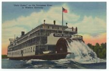 Delta Queen Steamer Tennessee River Western Kentucky Linen Postcard picture