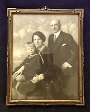 Antique Art Deco Arts Crafts Carved Wood Frame With Great Photo 9 3/4” X 7 3/4” picture
