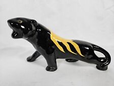 Mid Century Modern Stalking Black Panther Figurine 11” picture