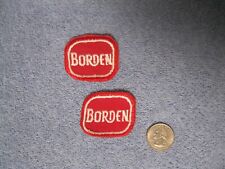 2 Vintage Borden Dairy Ice Cream Employee Uniform Patches picture