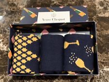 New VEUVE CLICQUOT VCP Happy Socks 3 PAIR Set LIMITED EDITION RARE SIZE 8-12 picture