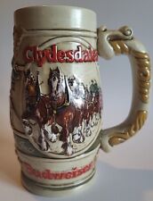 Vtg 1983 Clydesdale / Budweiser Holiday Beer Stein  Anheuser-Busch Christmas Mug picture