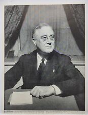 1942 FDR Franklin D Roosevelt 60th Birthday Vtg Print Ad Man Cave Art Deco 40's picture