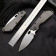 9'' New CNC Stone Wash D2 Blade Full Titanium Handle Folding Pocket Knife DF186B picture