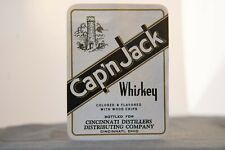 Cap'n Jack Whiskey Label, MINT 1950's Cincinnati Distillers Whiskey Bottle Label picture