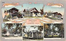 F46/ Alamosa Colorado Postcard c1910 6View Homes Greetings Fancy picture