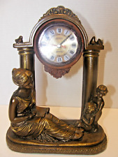 VINTAGE Crosa NATELIA Mantle or Desk CLOCK Victorian Battery Clock Not Working picture